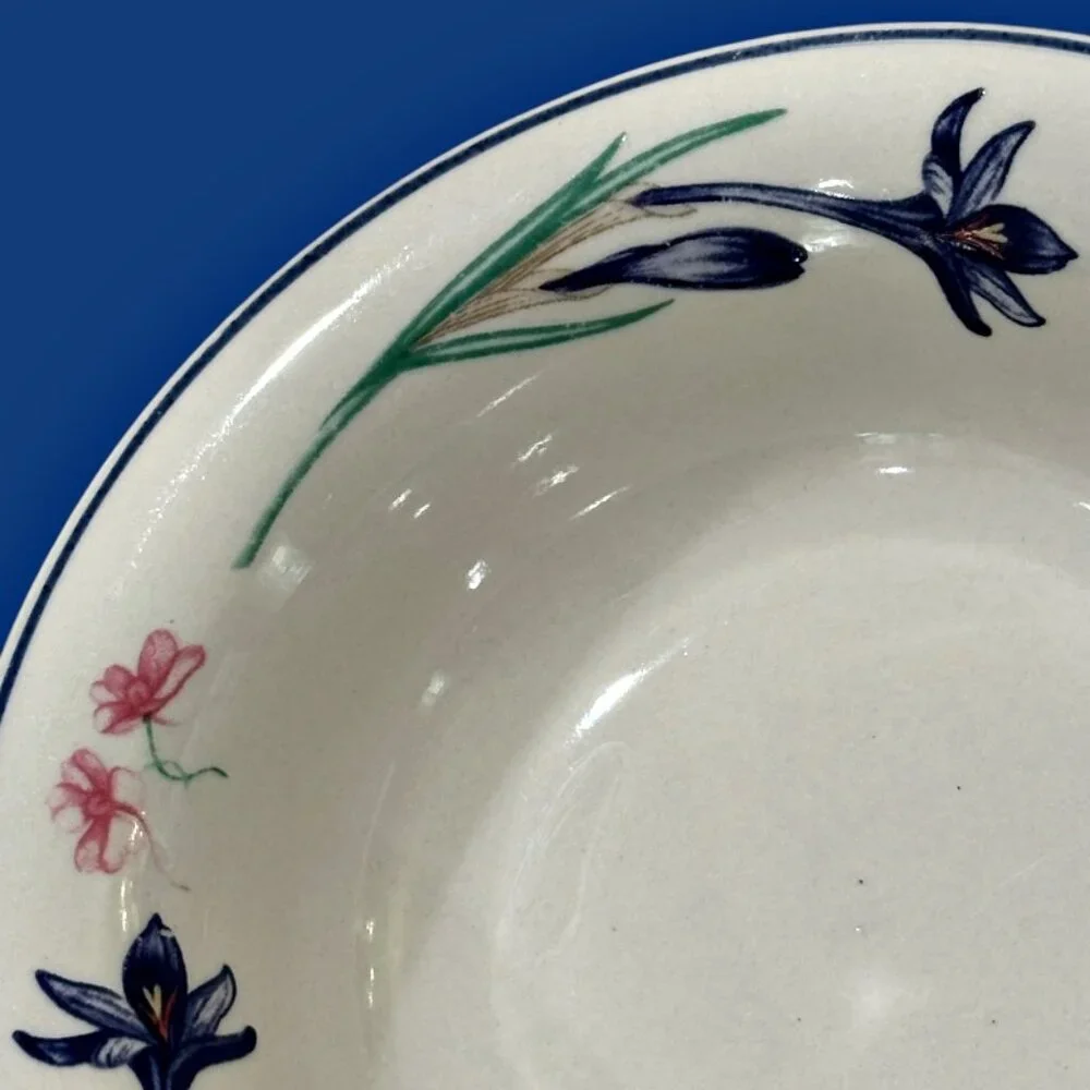 Forever Spring Stoneware Side Bowls Set of 4 Cereal Soup Fruit Dessert Vintage
